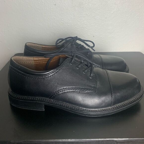 COPY - Dockers Leather Mens Black Dress Shoes size 8M - Picture 1 of 9